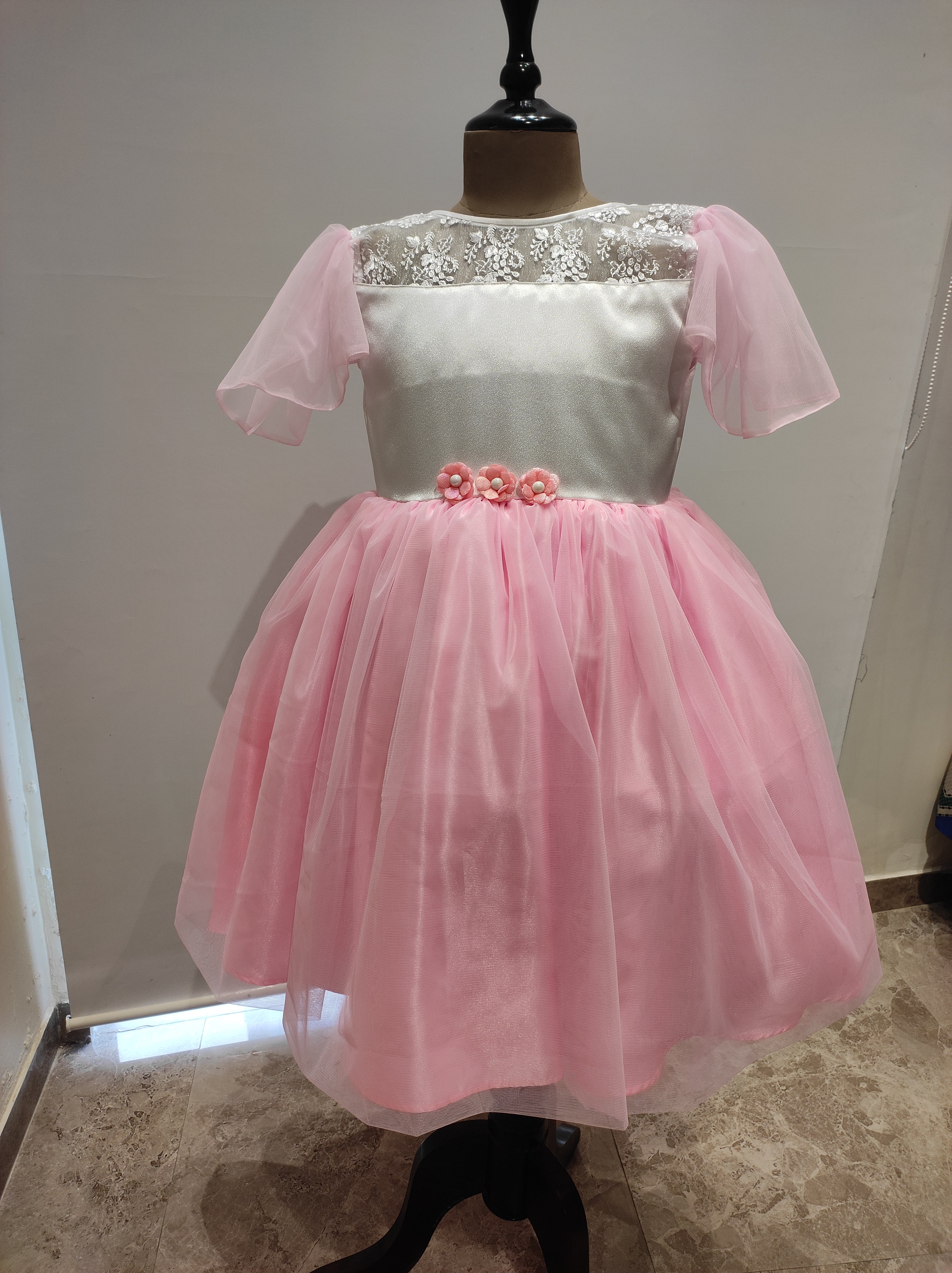 Blush Petal Tulle Party Dress