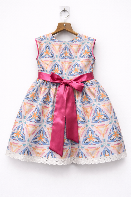 Pastel Bloom Bow Dress