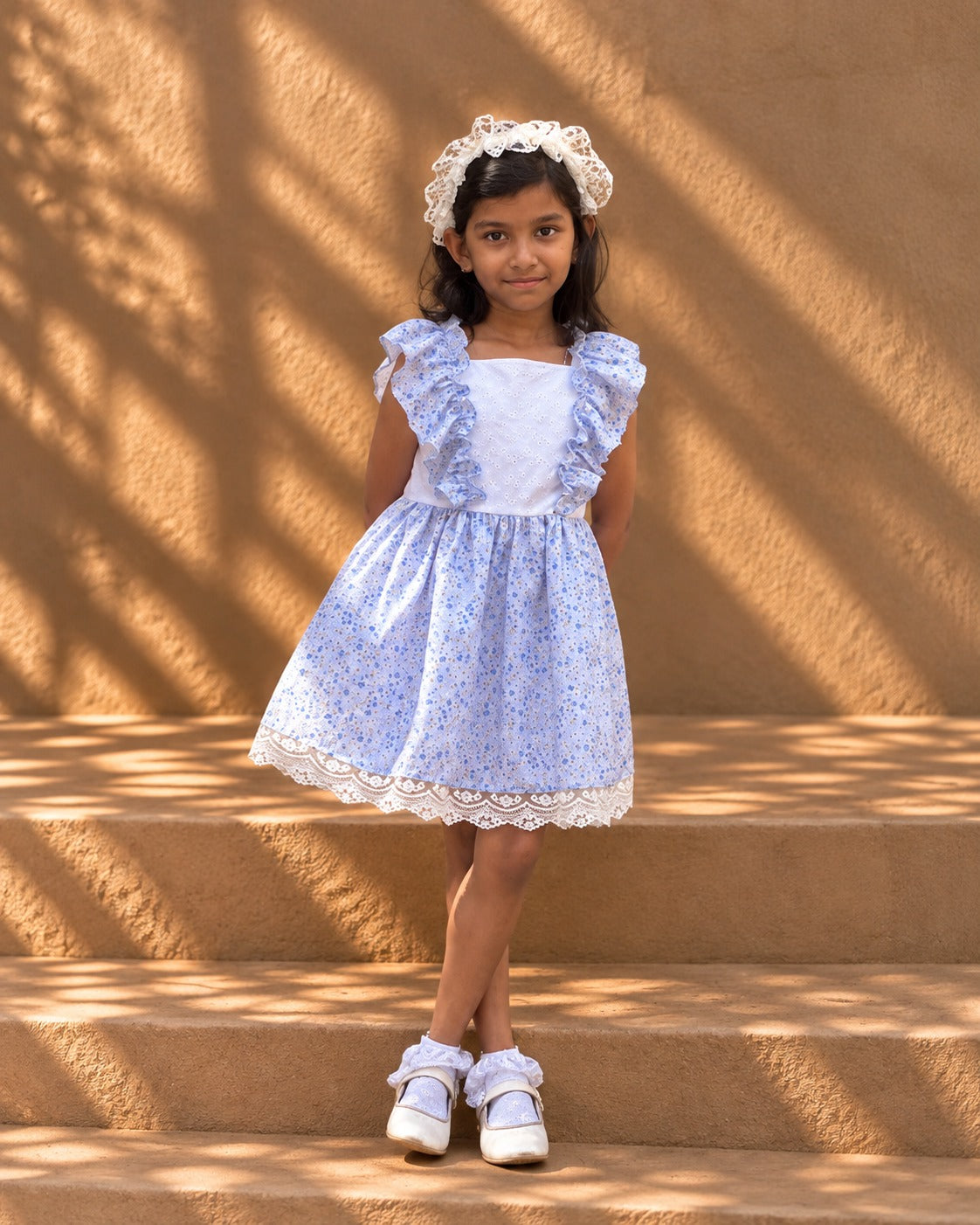 Bluebell Ruffle Bow Dress