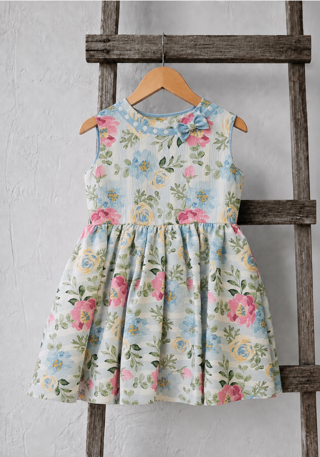 Bluebell Garden V-Back Bow Dress